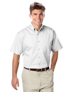'BG8213S Men's S/S 100% Cotton Twill Shirt'