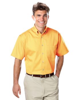 'BG8213S Men's S/S 100% Cotton Twill Shirt'