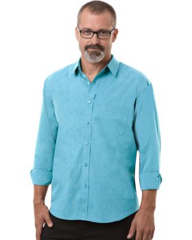 'BG8216 Men's L/S Untucked Fit Crossweave'