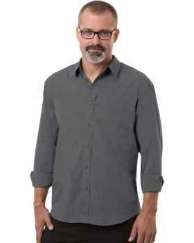 'BG8216 Men's L/S Untucked Fit Crossweave'