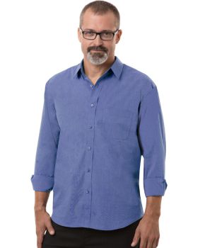 'BG8216 Men's L/S Untucked Fit Crossweave'