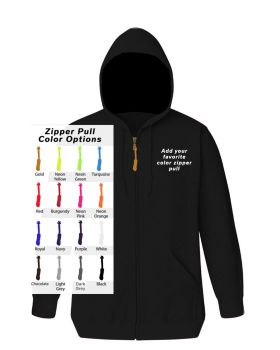 'BG9302ZB Custom Zipper Pull Zip Front Hoodie'