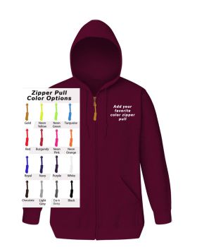 'BG9302ZB Custom Zipper Pull Zip Front Hoodie'