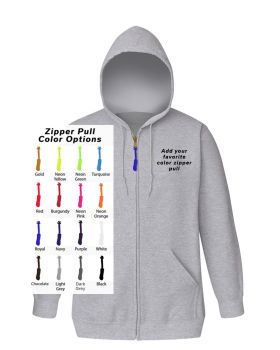 'BG9302ZB Custom Zipper Pull Zip Front Hoodie'
