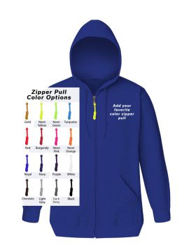 'BG9302ZB Custom Zipper Pull Zip Front Hoodie'