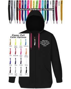 'BG9302ZC Custom Drawcord & Zipper Pull Hoodie'