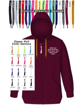 'BG9302ZC Custom Drawcord & Zipper Pull Hoodie'
