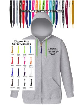 'BG9302ZC Custom Drawcord & Zipper Pull Hoodie'