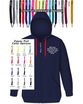 'BG9302ZC Custom Drawcord & Zipper Pull Hoodie'