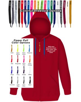'BG9302ZC Custom Drawcord & Zipper Pull Hoodie'
