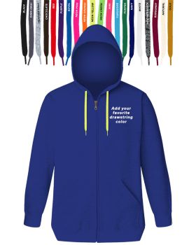'BG9302ZD Custom Drawstring Zip Front Hoodie'