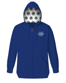 'BG9302ZH Your Logo Here Adult Fleece Zip Front Hoodie'
