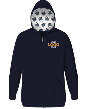 'BG9304ZH Your Logo Here Adult Zip Front Hoodie'