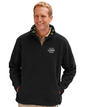 'BG9952H Your Logo Here Mens Micro Fleece Zip Pullover'