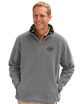 'BG9952H Your Logo Here Mens Micro Fleece Zip Pullover'