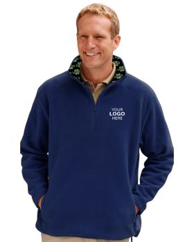 'BG9952H Your Logo Here Mens Micro Fleece Zip Pullover'