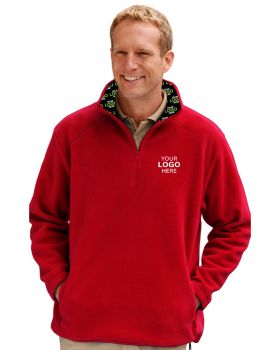 'BG9952H Your Logo Here Mens Micro Fleece Zip Pullover'