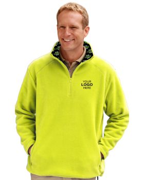 'BG9952H Your Logo Here Mens Micro Fleece Zip Pullover'