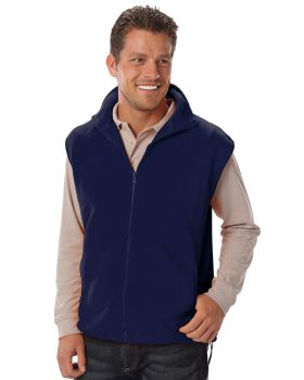 'BG9953 Adult Micro Fleece Zip Front Vest'