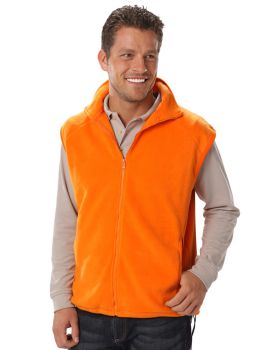 'BG9953 Adult Micro Fleece Zip Front Vest'