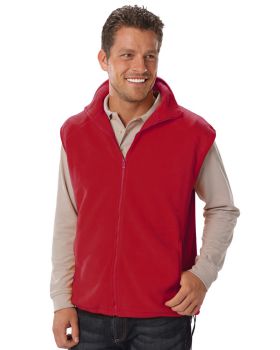 'BG9953 Adult Micro Fleece Zip Front Vest'
