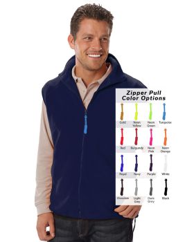 'BG9953B Custom Zipper Pull Polar Fleece Vest'