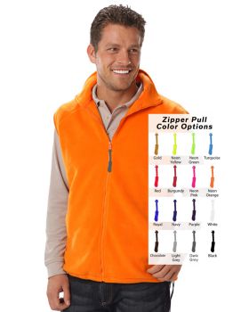 'BG9953B Custom Zipper Pull Polar Fleece Vest'