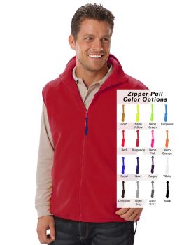 'BG9953B Custom Zipper Pull Polar Fleece Vest'