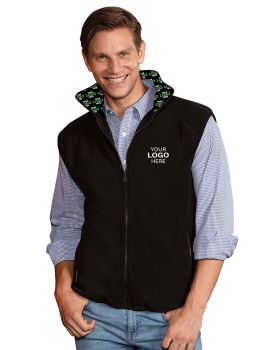 'BG9953H Your Logo Here Adult MicroFleece Zip Front Vest'