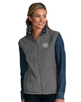 'BG9953H Your Logo Here Adult MicroFleece Zip Front Vest'