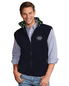 'BG9953H Your Logo Here Adult MicroFleece Zip Front Vest'