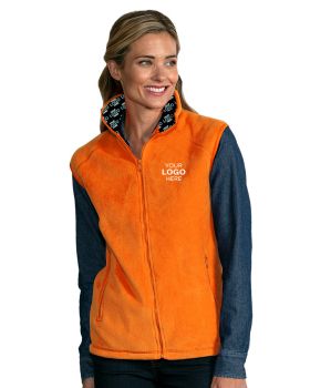 'BG9953H Your Logo Here Adult MicroFleece Zip Front Vest'