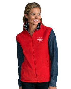 'BG9953H Your Logo Here Adult MicroFleece Zip Front Vest'