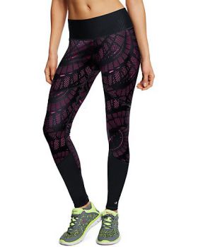 Champion M0940P Women's Printed Run Tights With SmoothTec Band