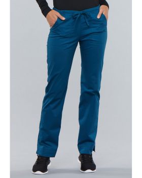 Cherokee Workwear 4203P Mid Rise Slim Drawstring Pant