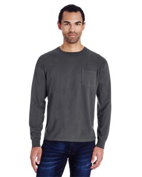 'ComfortWash by Hanes GDH250 Garment Dyed Long Sleeve T-Shirt With a Pocket'