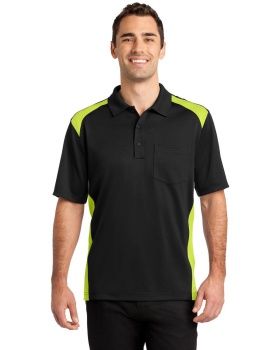 'CornerStone CS416 Select Snag Proof Two Way Colorblock Pocket Polo Shirt'