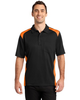 'CornerStone CS416 Select Snag Proof Two Way Colorblock Pocket Polo Shirt'