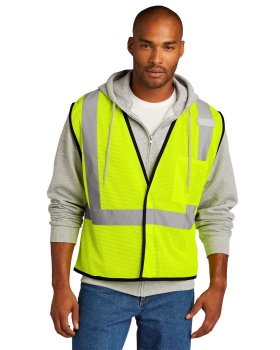 'CornerStone CSV100 Men's ANSI 107 Class 2 Economy Mesh One Pocket Vest'