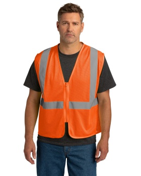 CornerStone CSV101 ANSI 107 Class 2 Economy Mesh Zippered Vest.