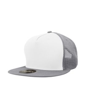 '5 Panel High Profile Structured Cotton Blend Trucker'