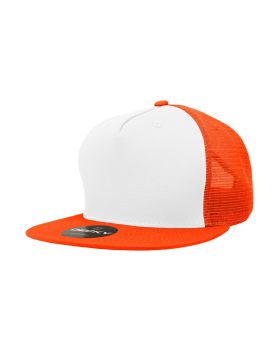 '5 Panel High Profile Structured Cotton Blend Trucker'