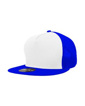 '5 Panel High Profile Structured Cotton Blend Trucker'