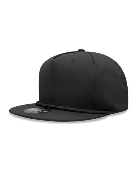 '5 Panel High Profile Structured Cotton Blend Rope Hat'