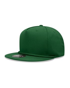'5 Panel High Profile Structured Cotton Blend Rope Hat'