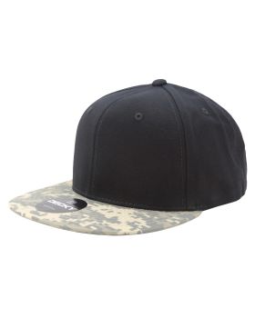 '6 Panel High Profile Structured Camo Snapback'