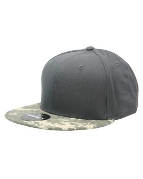 '6 Panel High Profile Structured Camo Snapback'
