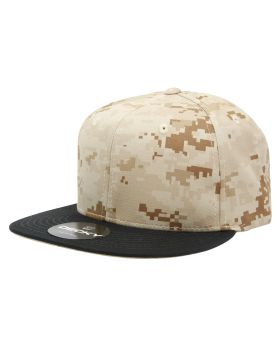 '6 Panel High Profile Structured Camo Snapback'
