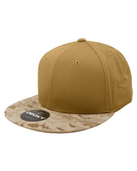 '6 Panel High Profile Structured Camo Snapback'