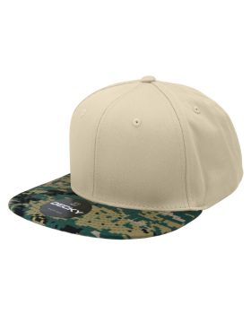'6 Panel High Profile Structured Camo Snapback'
